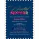 Navy Floral Bridal Shower Invitations Image 6 of 6